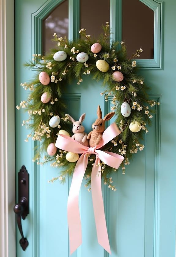 adorable bunny door decoration