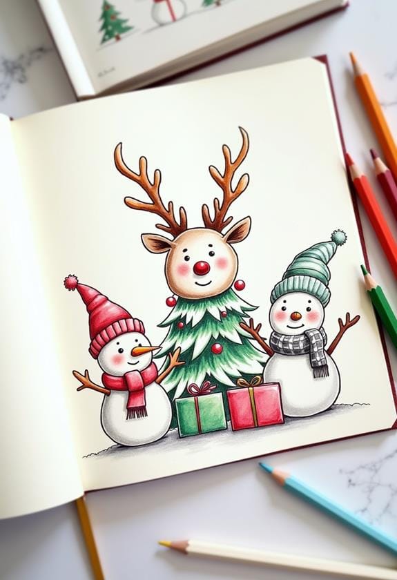 adorable festive character illustrations