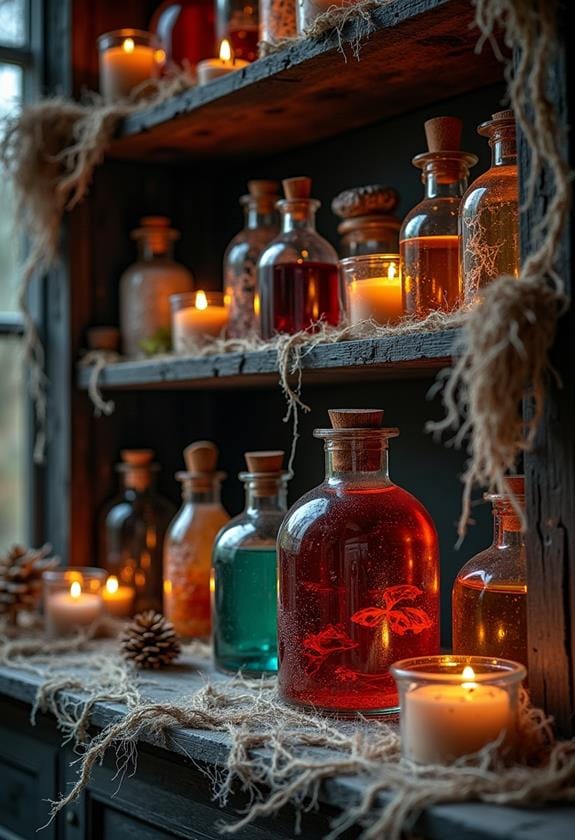 antique glass bottle collection