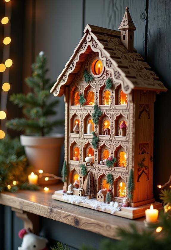 artisanal wooden holiday countdown