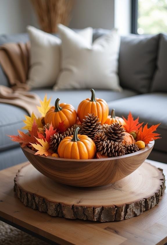 autumn decor bowl fillers