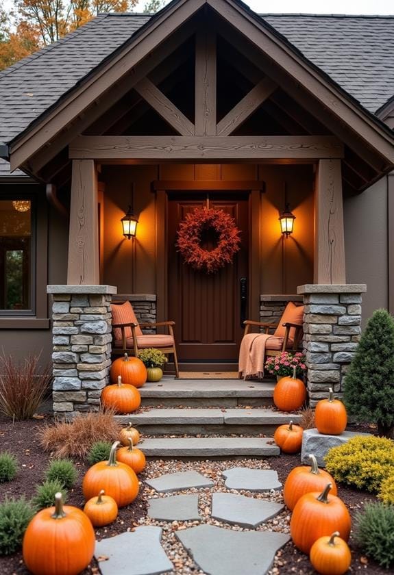 autumn decorated walkways everywhere