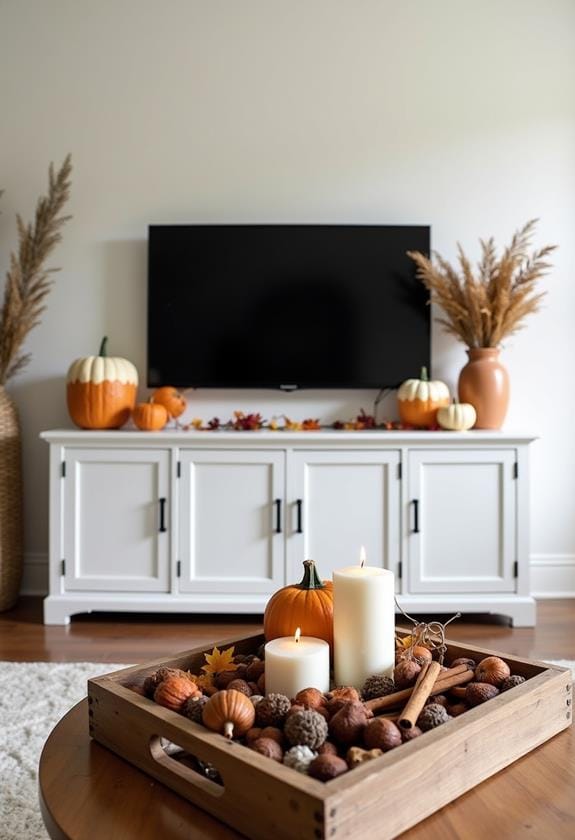 autumn harvest tray arrangement