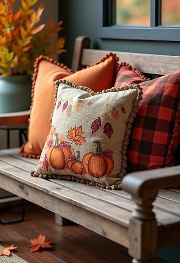 autumn inspired outdoor cushions