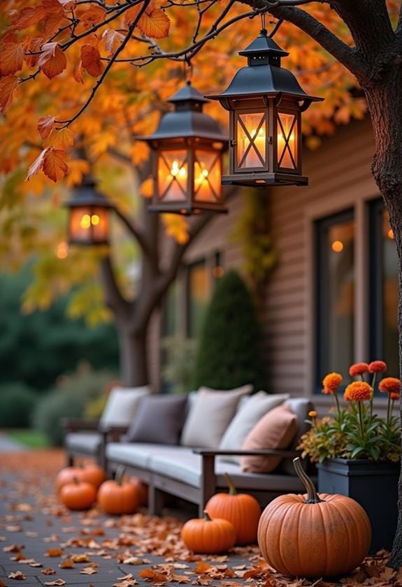 autumn lantern tree displays