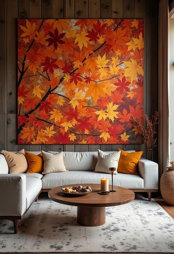 autumn leaf decor tapestry