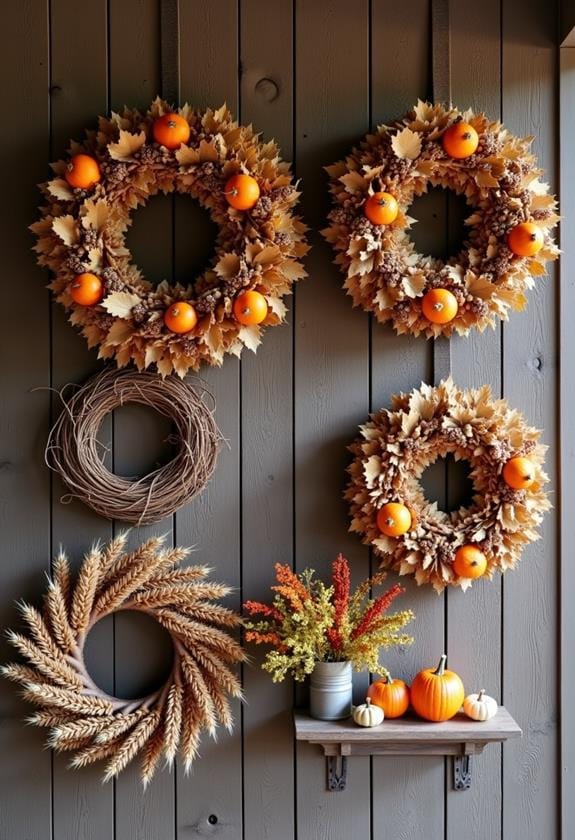 autumn themed decorative arrangement