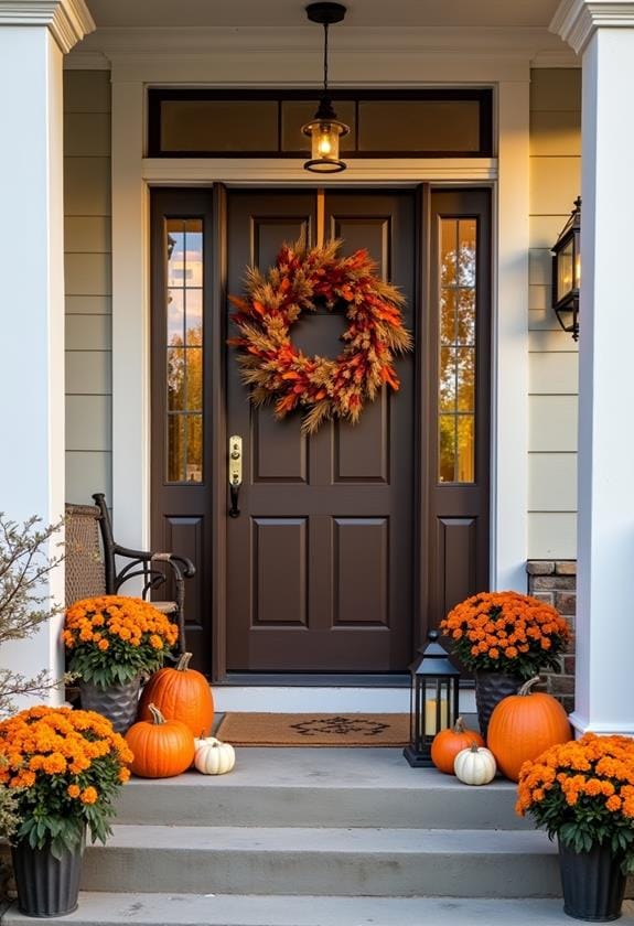 autumn wreaths for welcoming