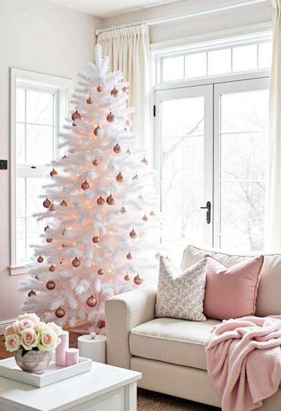 blush decorative pillows blankets