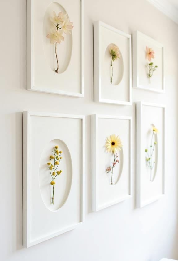 botanical art display arrangement