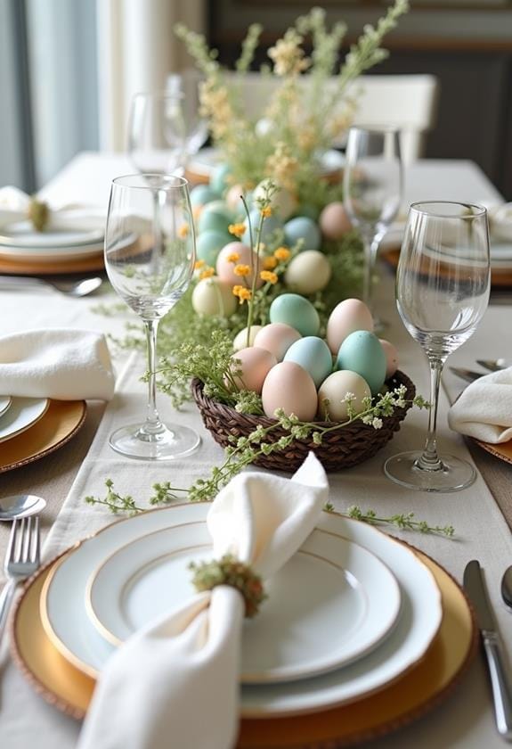 botanical themed dining decor