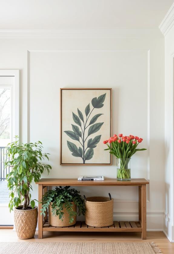 botanical themed home decor