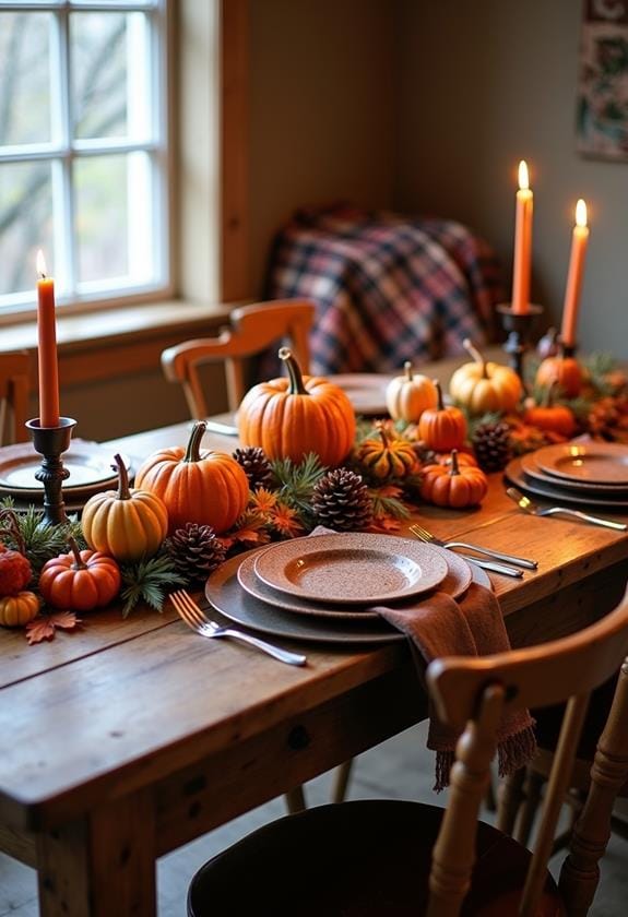 botanical themed table decorations