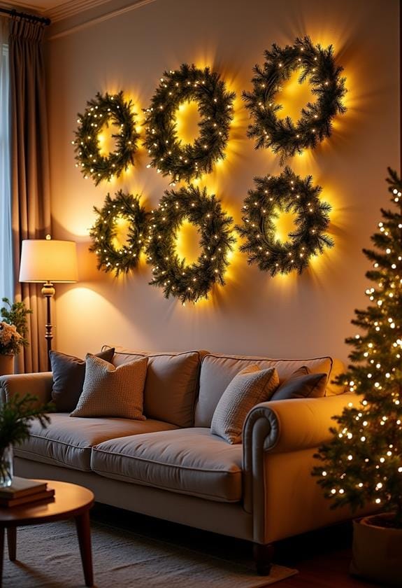 bright decorative wreath arrangement
