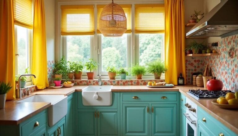 bright summer kitchen decor