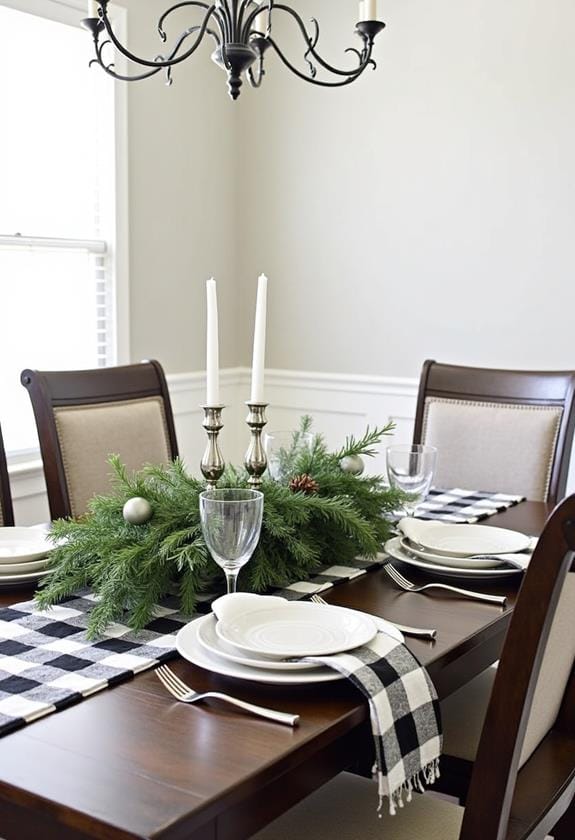 buffalo check table decor