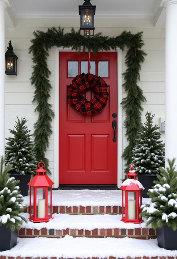 buffalo check wreath decor