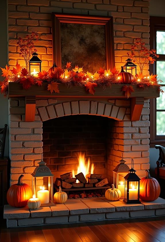 candlelit lantern display arrangement