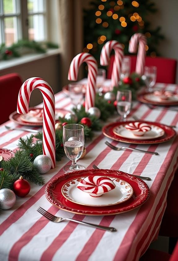 candy cane holiday decor