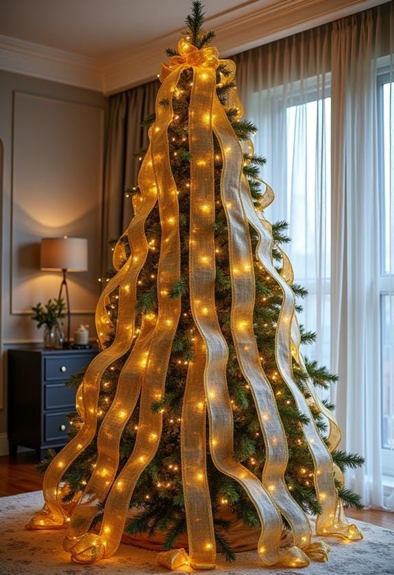 cascading waterfall ribbon effect