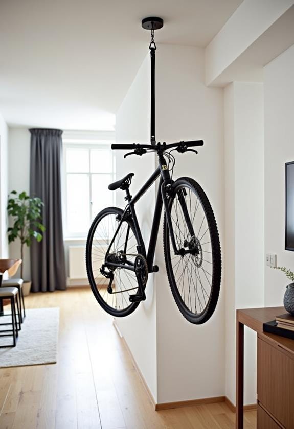 ceiling bike pulley system