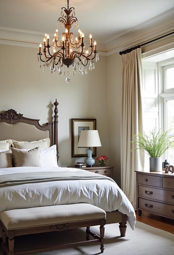 chandelier bedroom makeover project