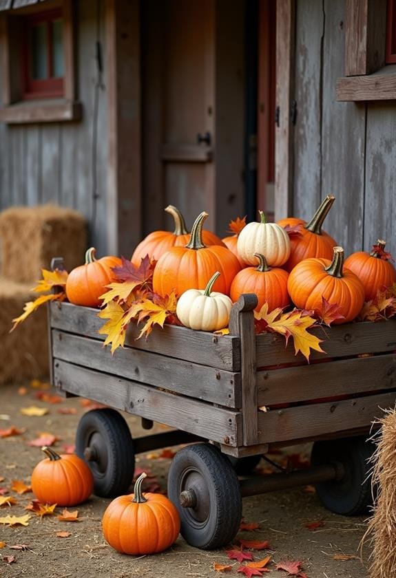 charming autumn harvest setup