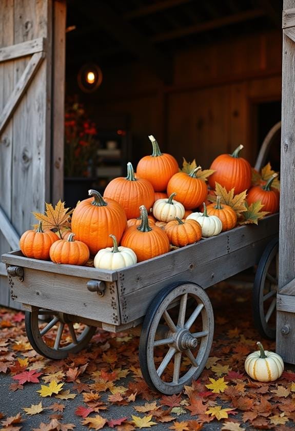 charming autumn pumpkin arrangement