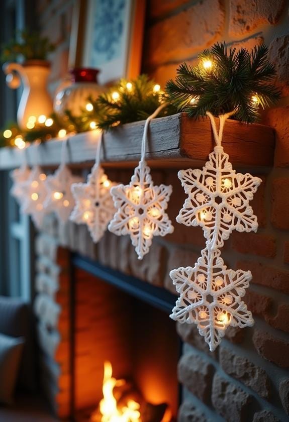 charming crochet snowflake decorations