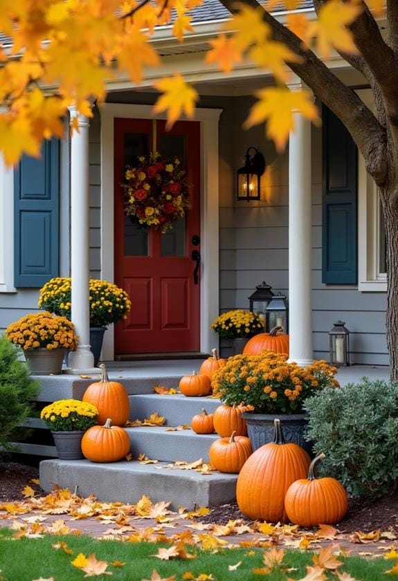 charming fall yard decor