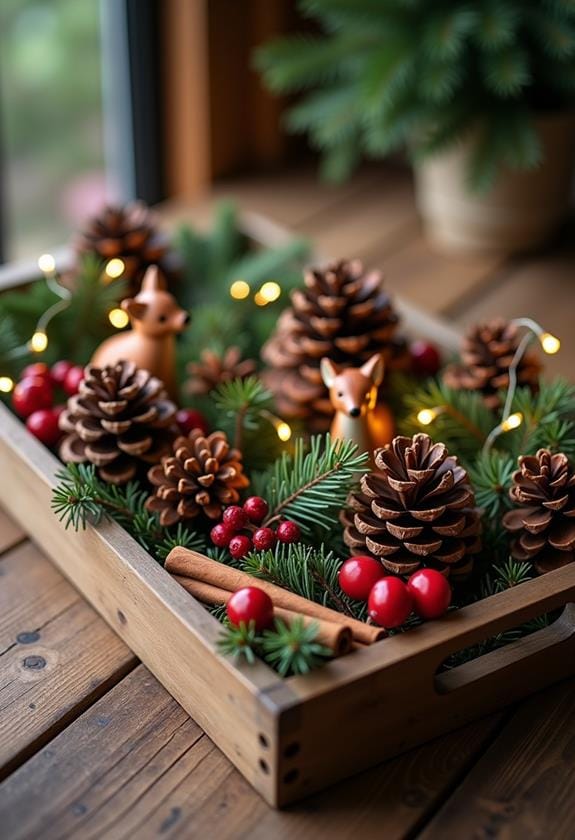 charming forest inspired centerpiece
