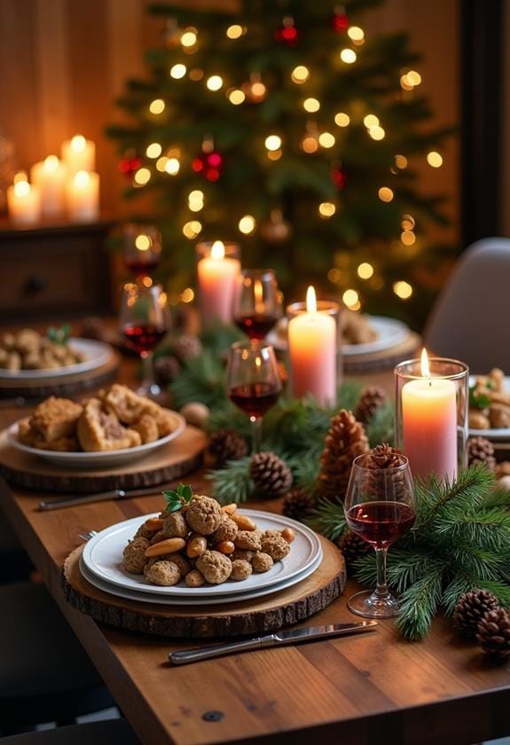 charming forest themed food setup
