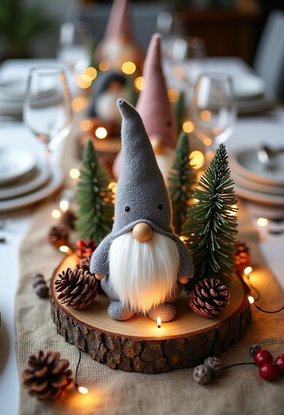 charming gnome table decor