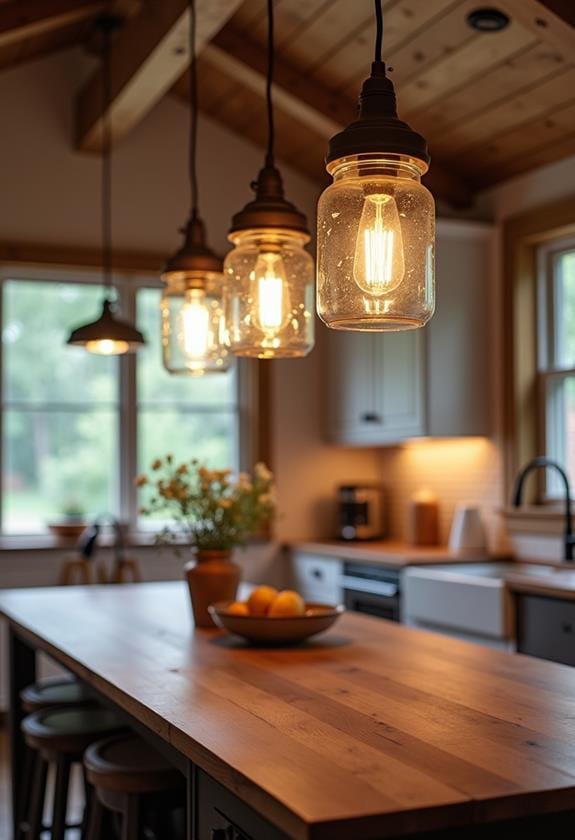 charming mason jar lighting