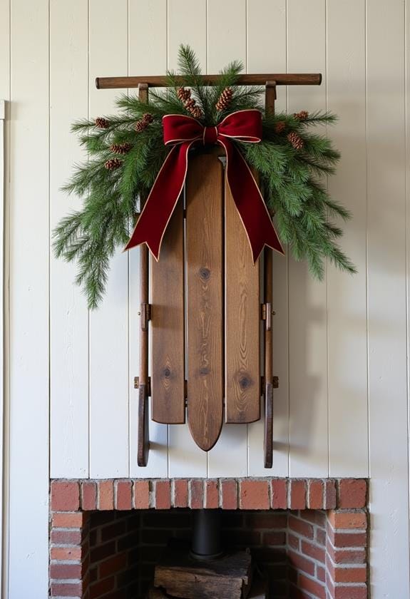 charming retro sleigh decor