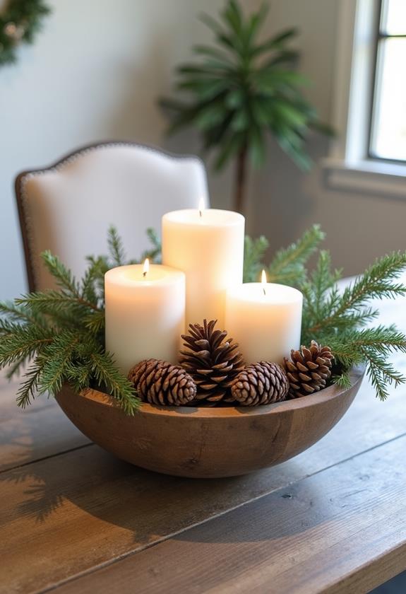 charming rustic candle arrangement