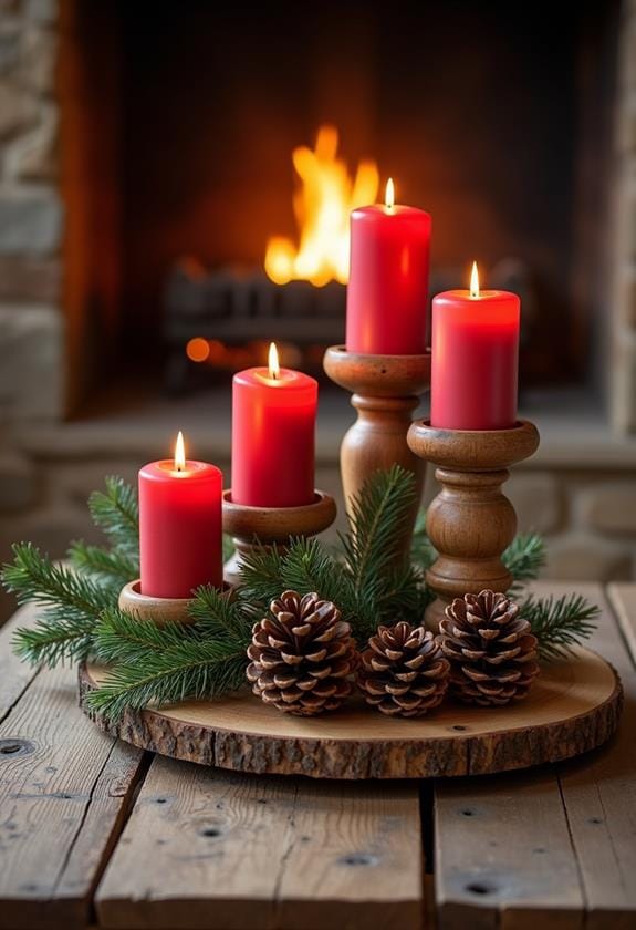 charming rustic candle holders