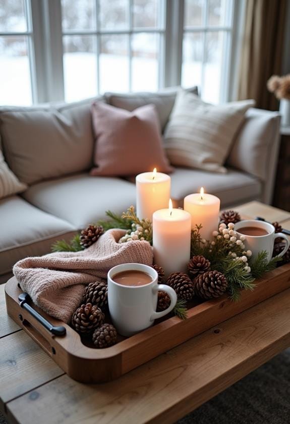 charming rustic wooden centerpiece