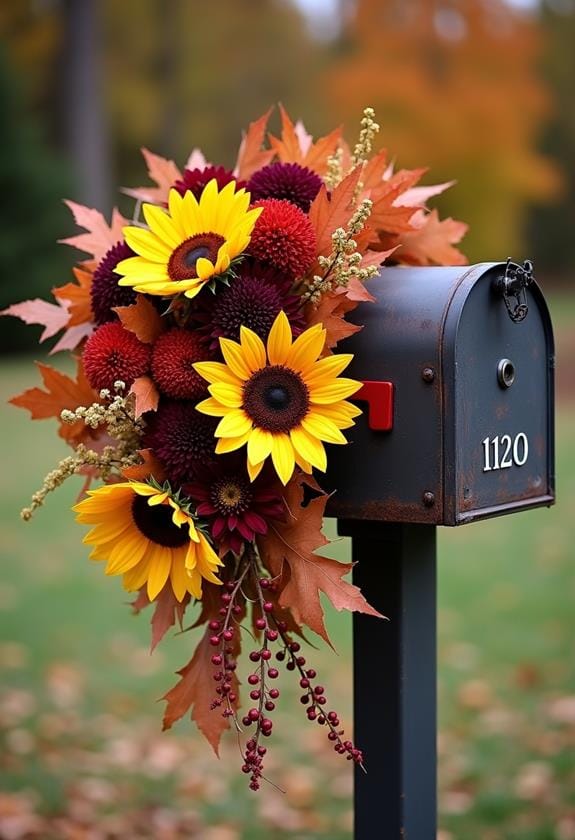 chic autumn botanical arrangement