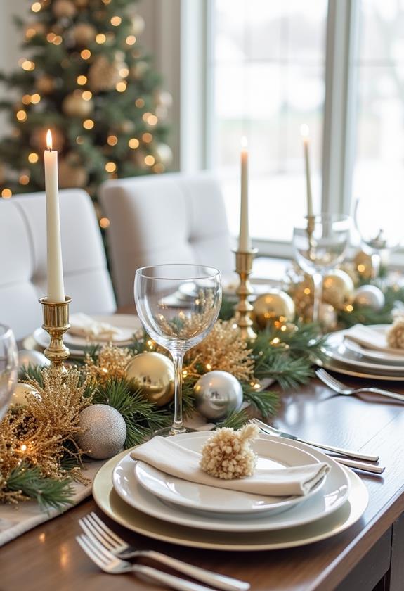 chic gold silver decor