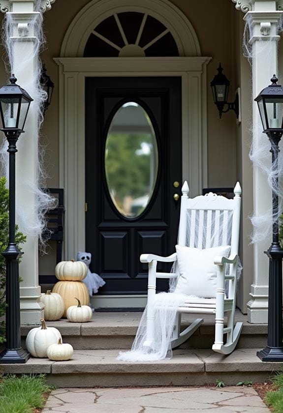 chic monochrome outdoor decor