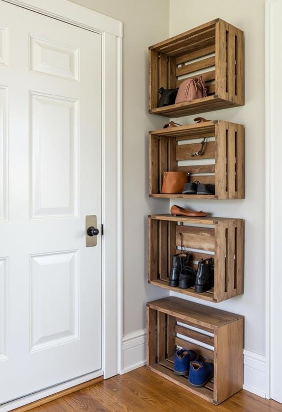 chic storage with upcycled crates