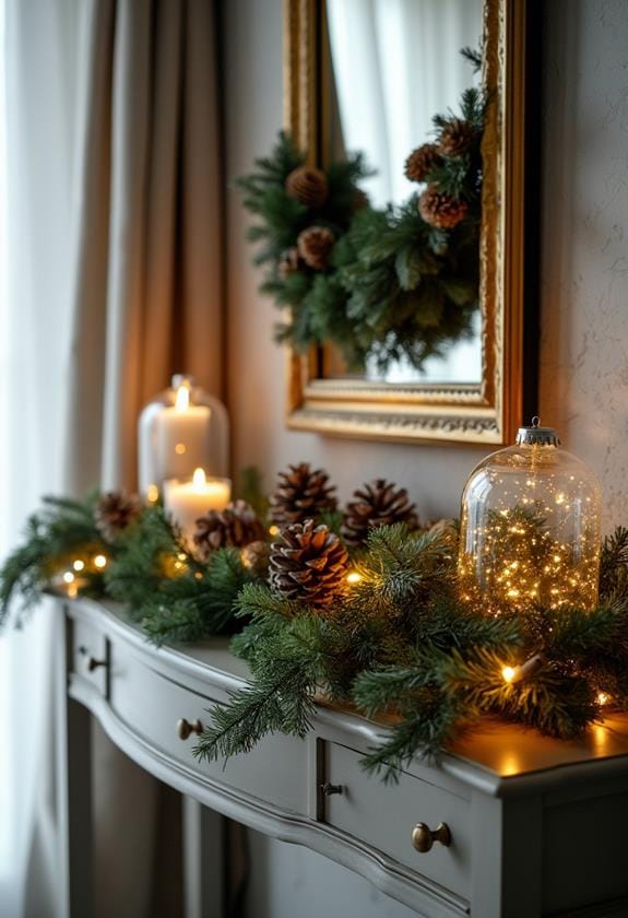christmas console table ideas