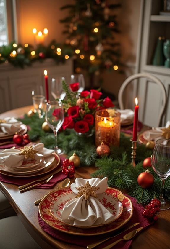 christmas round table decor