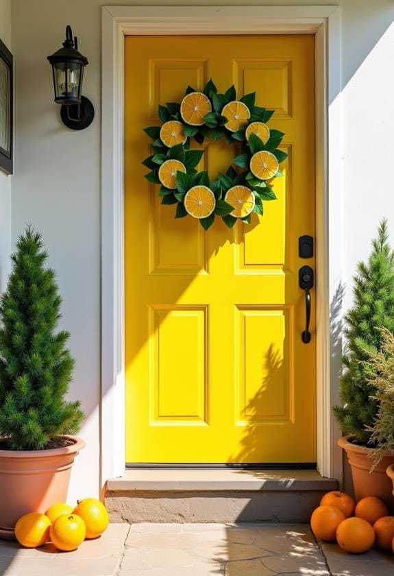 citrus themed welcome decorations