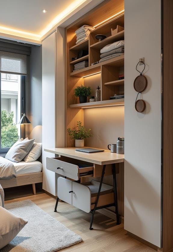 clever tiny apartment storage