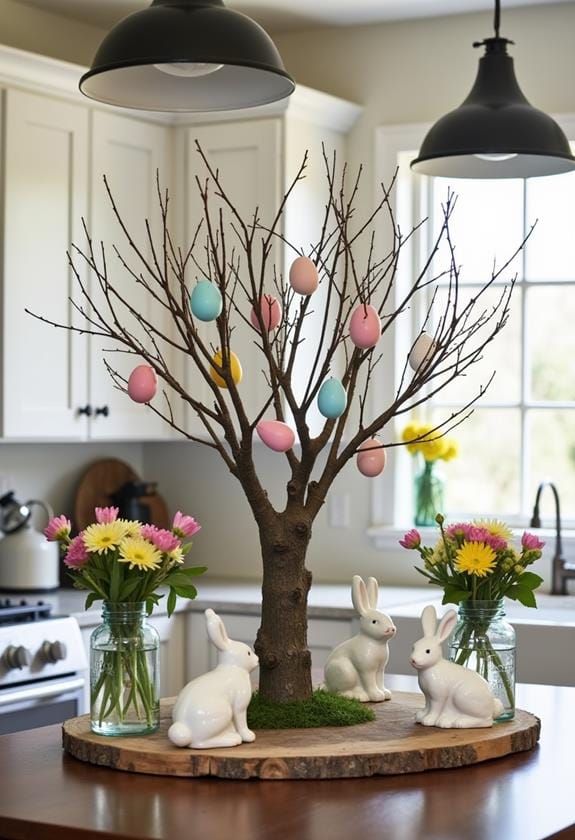colorful easter egg display