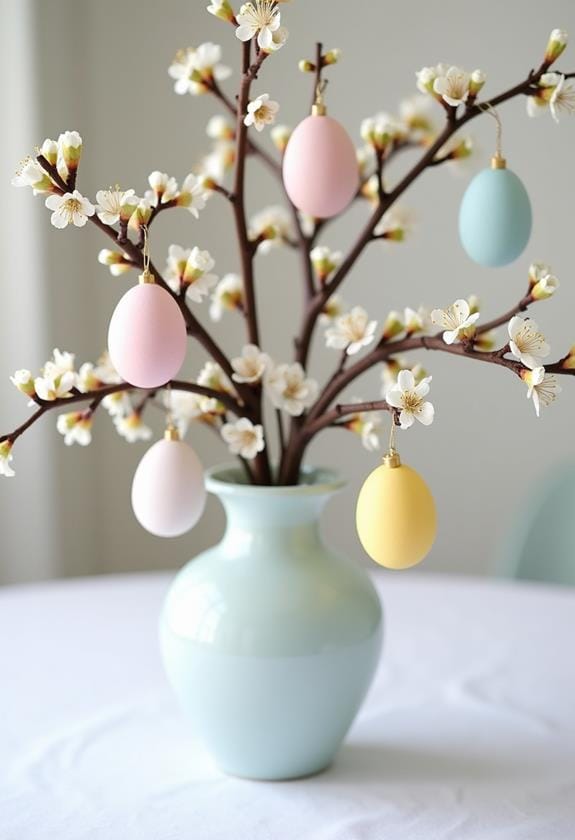 colorful easter egg display