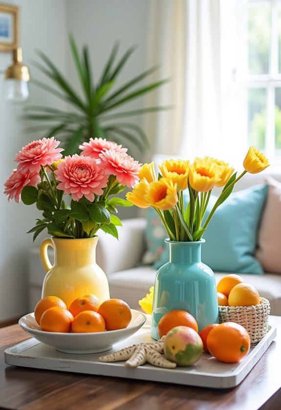 colorful flower arrangements showcase