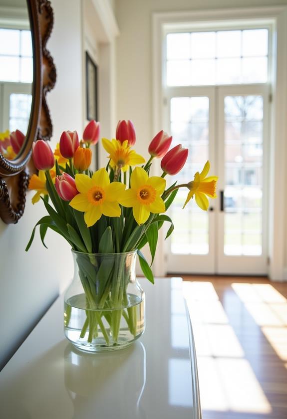 colorful flower displays